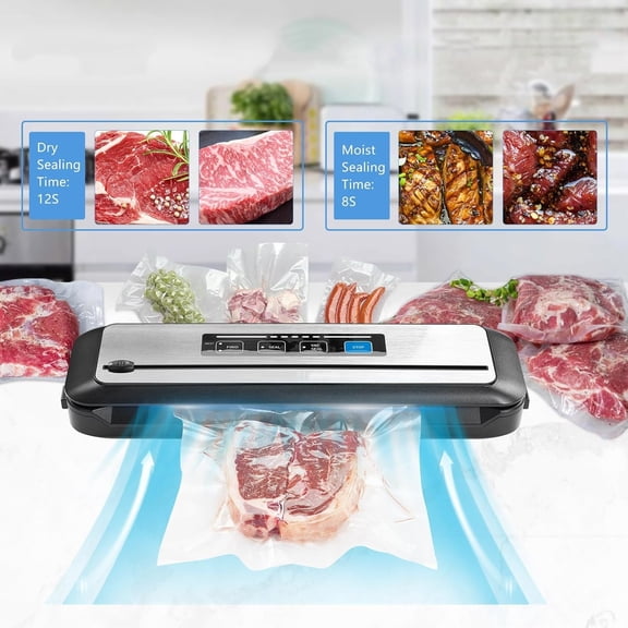 Vacuum Sealer Machine, Automatic Air Sealing Machine for Food Preservation, Dry & Moist Sealing Modes,Built-in Cutter,Easy Cleaning Storage