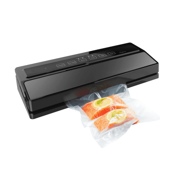 Vacuum Sealer Machine, Food Vacuum Sealer with Powerful Suction | Slim Design | Easy to Use | Led Indicator Lights for Sous Vide, Meal Prep, w/Starter Kits for Vacuum Seal Container (Black