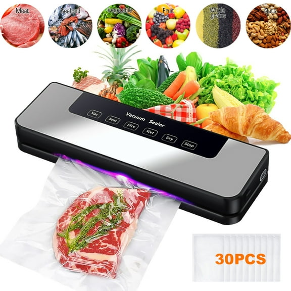 Vacuum Sealer Machine,Kepeak Fully Automatic Vacuum Sealer, 30 Bags, 65kPa Suction Power,Dry Moist Fresh Modes for All Saving needs