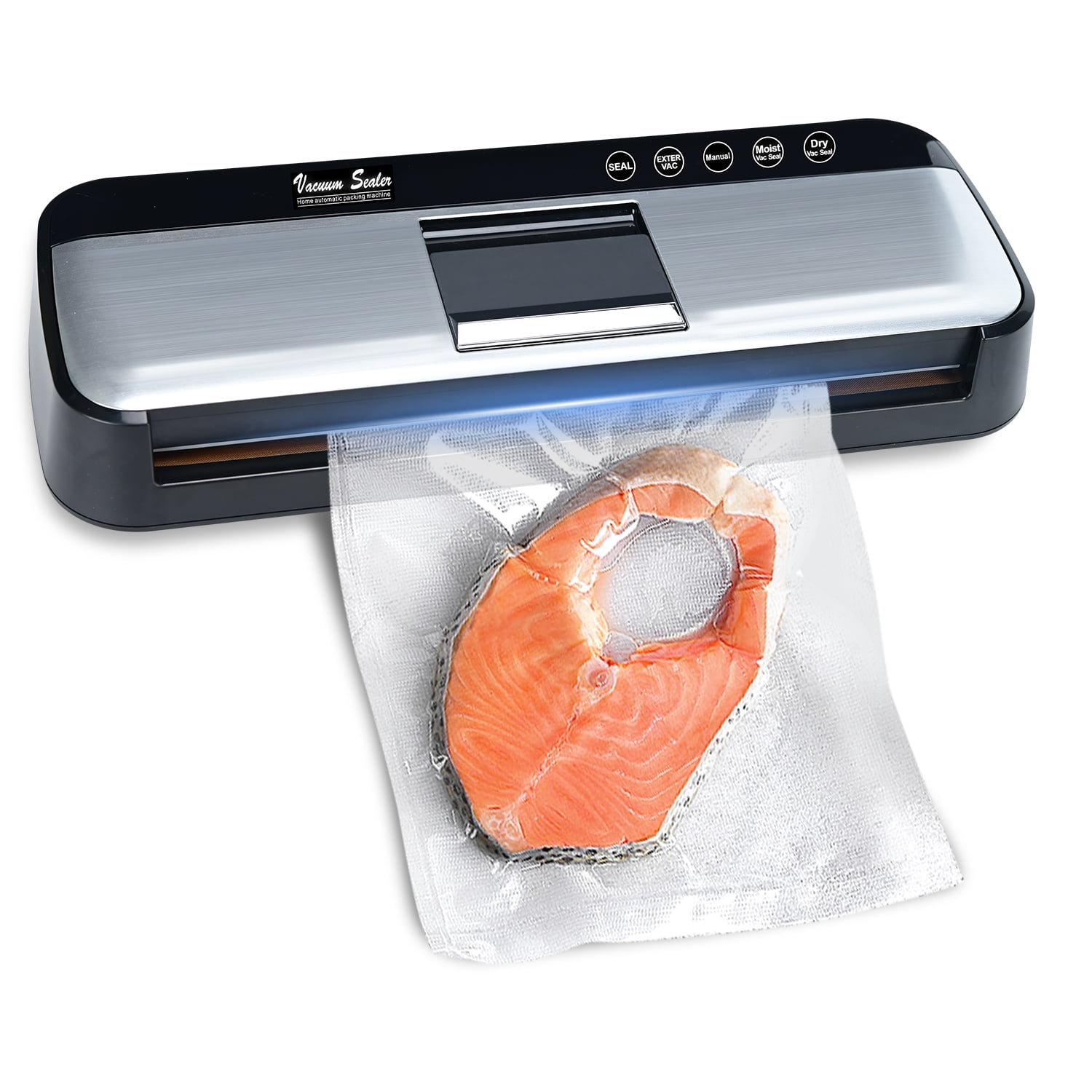  Vacuum Sealer Machine, GHVACZS Lightweight Food Vacuum Sealer  Compact Machine for Food Preservation, Automatic Food Sealer Saver Vacuum  Machine Easy to Use, Clean and Storage for Home Kitchen (Silver): Home 