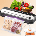 thumbnail image 1 of JUUTREN Vacuum Sealer Machine–Food Sealer with Digital Timer, 75kpa Compact Sealing，External Vacuum Hose & 20 Bags, Built-in Cutter & 5 Modes for Dry & Moist Foods, One-Touch Automatic Air Sealing, 1 of 8