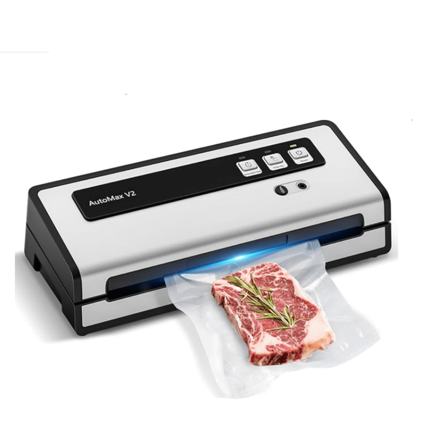 Vacuum Sealer Machine with Automatic Bag Detection, Double Heat Seal, Compact Food Sealer, Easy to Use, Starter Kit