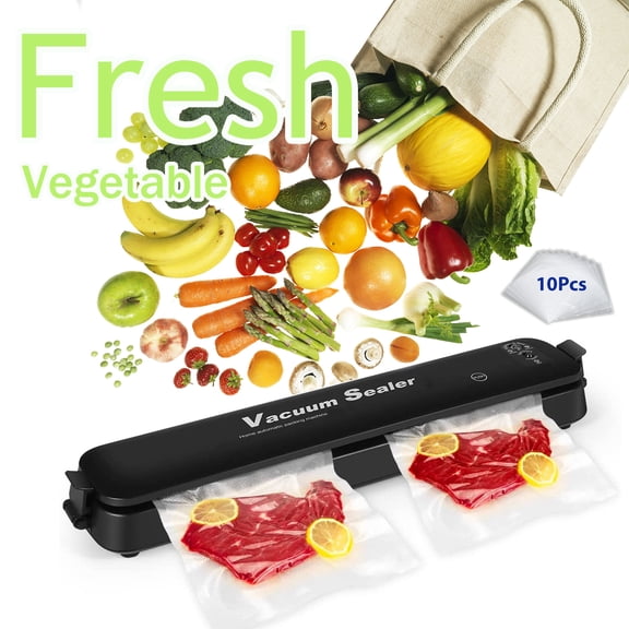 Vacuum Sealer Starter System with 10 Vacuum Sealer Bags-15in(Black)