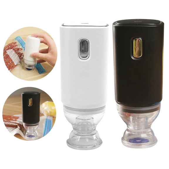 Vacuum Sealer TASTAN Portable Vacuum Pump for Food Bags - Handheld Electric Sealer, Quick Freshness Preservation Tool, Usb Rechargeable Travel Storage Solution, Food Preserver, Black