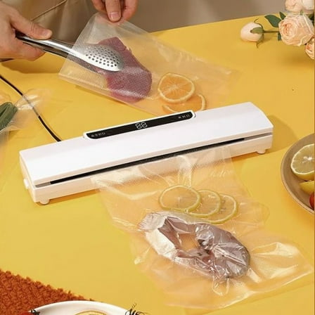 Vacuum Sealing Machine With Entry- Kit, Two Modes Sealing and Vacuum, Compact with 20 Vacuum Bags, Built-in Cutting Tools, for Food Storage