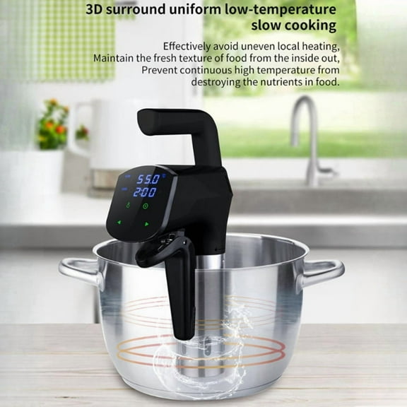 Vacuum Sous Vide Cooker LCD Touch Digital Display Immersion Circulator Accurate Cooking Waterproof Slow Cooker A US Plug