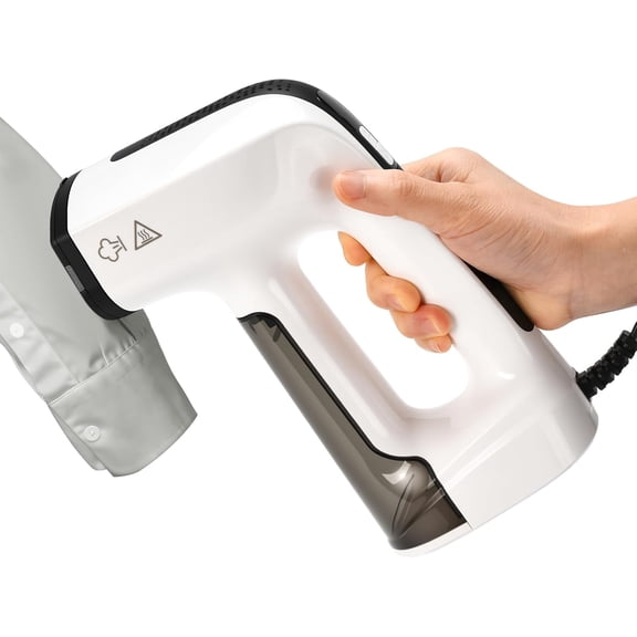 Vacuum Steamer for Clothes, 3200Pa Suction Handheld Clothes Steamer, Dual Mode, LED Display, Portable Travel Steamers Steaming & Ironing 2 In 1, 160ml Water Tank (for 110-120V) - White