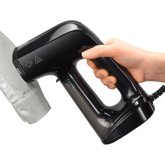 Vacuum Steamer for Clothes, 3200Pa Suction Handheld Clothes Steamer, Dual Mode, LED Display, Portable Travel Steamers Steaming & Ironing 2 In 1, 160ml Water Tank (for 110-120V) - Black