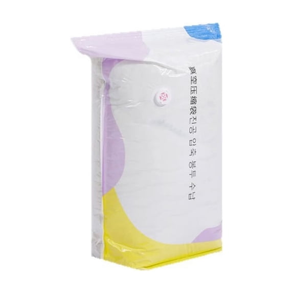 Vacuum Storage Bag, Compression Pouch, Space Saver, Quick Air Expulsion and Airtight Double Zipper for Closet Shelves, Travel Suitcases and Storage Bins.