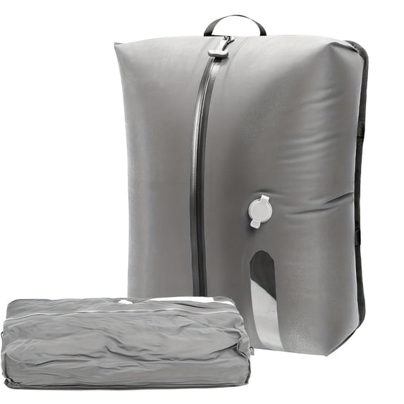 Vacuum Storage Bag, Waterproof Moisture Resistant Gray, 1 Pack Portable Travel Compression Pouch, For Outdoor Camping Business Trip Luggage Organizer Save Space For Clothes Bedding