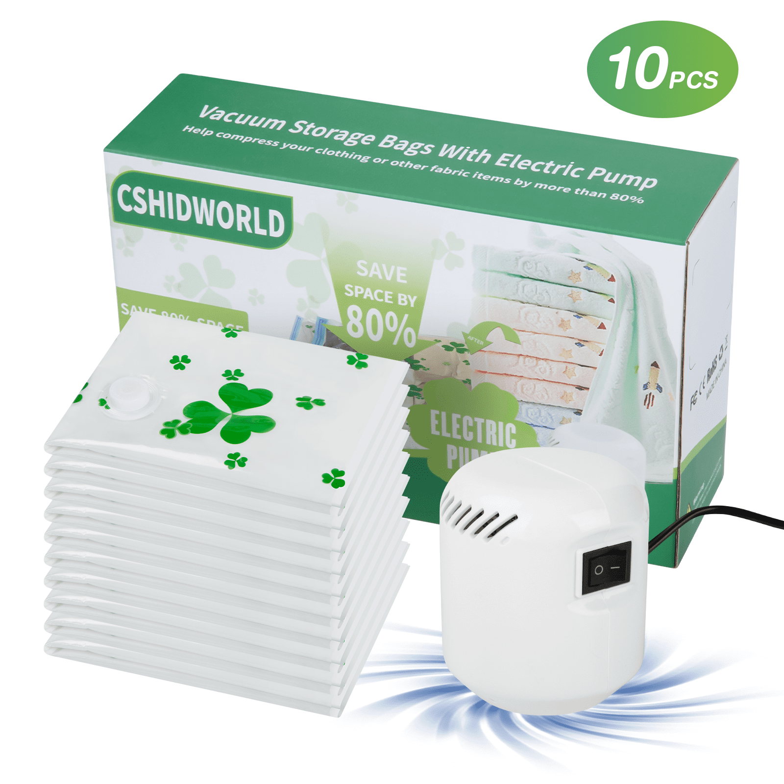 Vacuum Storage Bags, 10 Large Space Saver Vacuum Sealer Bags with