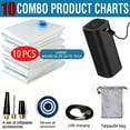 thumbnail image 1 of Vacuum Storage Bags, 11 Combo (10 Large Bags + Electric Pump), Space Saving, Fast Compression, Large Capacity, For Clothes, Quilts, Blankets, Bedding, 1 of 9