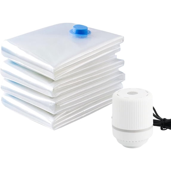 Vacuum Storage Bags with Electric Pump, Multi Size Space Saver Bags for Clothes, Comforters & Blankets, Compression Storage Bags with Airtight Seal, Travel Packing Bags (39.4 * .2 in)