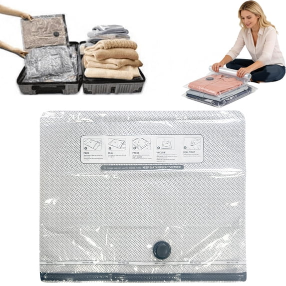 Vacuum Storage Bags,Jumbo Vacuum Seal Bags for Clothing, Compression Packing Bags,Space Bags for Clothes, Comforters, Blankets, Bedding Compression Space Saving for Clothes And Linens 50*70