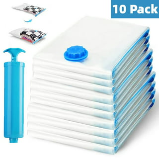 Koovon Vacuum Storage Bags Small 6-Pack Vacuum Sealer Bags for Comforters Blankets Bedding Clothing Compression Seal for Closet Storage Pump for