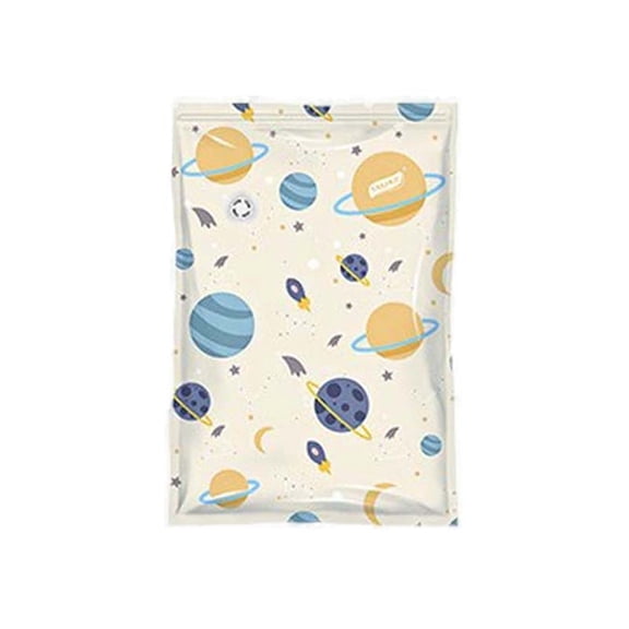 Vacuum Storage Bags, Space Saver Bags, Extra Thick Reusable Vacuum Compression Bags for Clothes Quilts Blankets Pillows Travel Organizer, Durable Double Zipper Sealing, Odor-Free Material