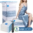 thumbnail interactive-video image 1 of 6 XXL Jumbo Vacuum Storage Bags With Hand Pump – Space Saver For Comforters & Clothes 1 of 2