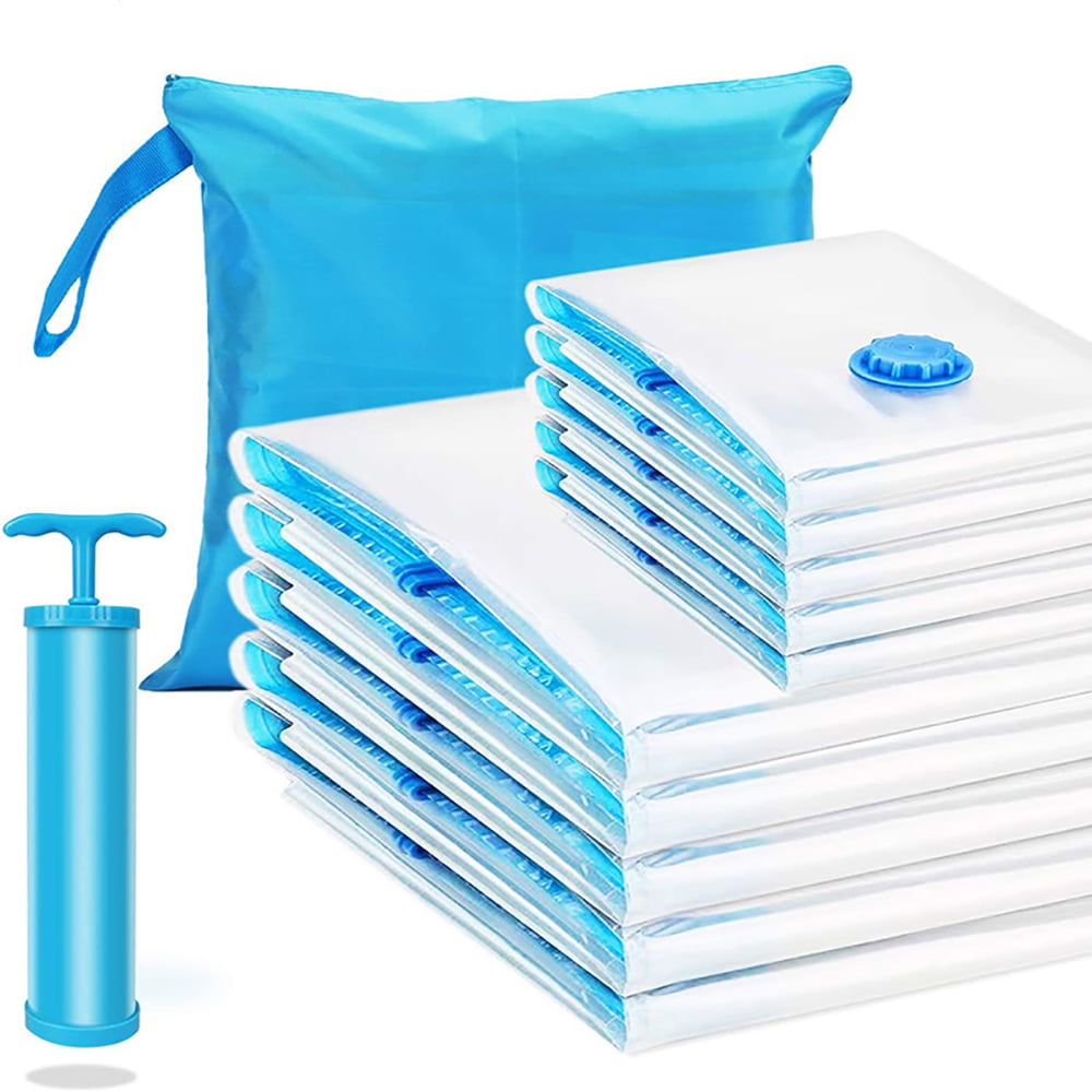 Vacuum Storage Bags, Thick Reusable, Space Saver For Bed Linen And Pillows, Compress Clothes And ...