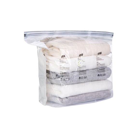 Vacuum Storage Bags for Clothes Travel No Pump Needed Space Saving Compression Bags for Clothes Quilts Bedding 1-Pack