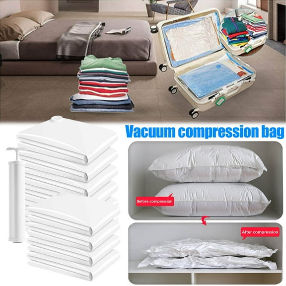 Vacuum Storage Bags for Clothes and Bedding Large Space Saver with Hand Pump for Home Organization and Travel