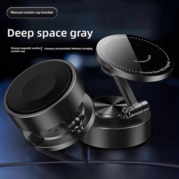 Vacuum Suction Car Phone Holder Folding Double Sided 360 Degree Rotation 2025 Hot Sale Brand. New And High Quality