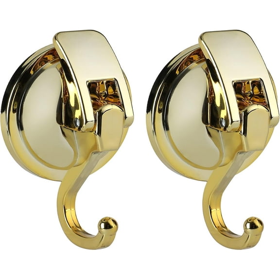 Vacuum Suction Cup Hooks,  Plated Polished  Suction for Kitchen Bathroom, 2