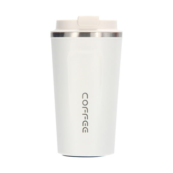 Vacuum Thermos TASTAN Insulated Travel Mug (510Ml) - Leakproof Stainless Steel Thermos for Coffee & Tea, Double-Wall Vacuum Cup - Hot/Cold Water Bottle, Leakproof Tumbler, White