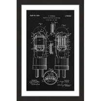 "Vacuum Tube 1924 Black Paper" Framed Painting Print