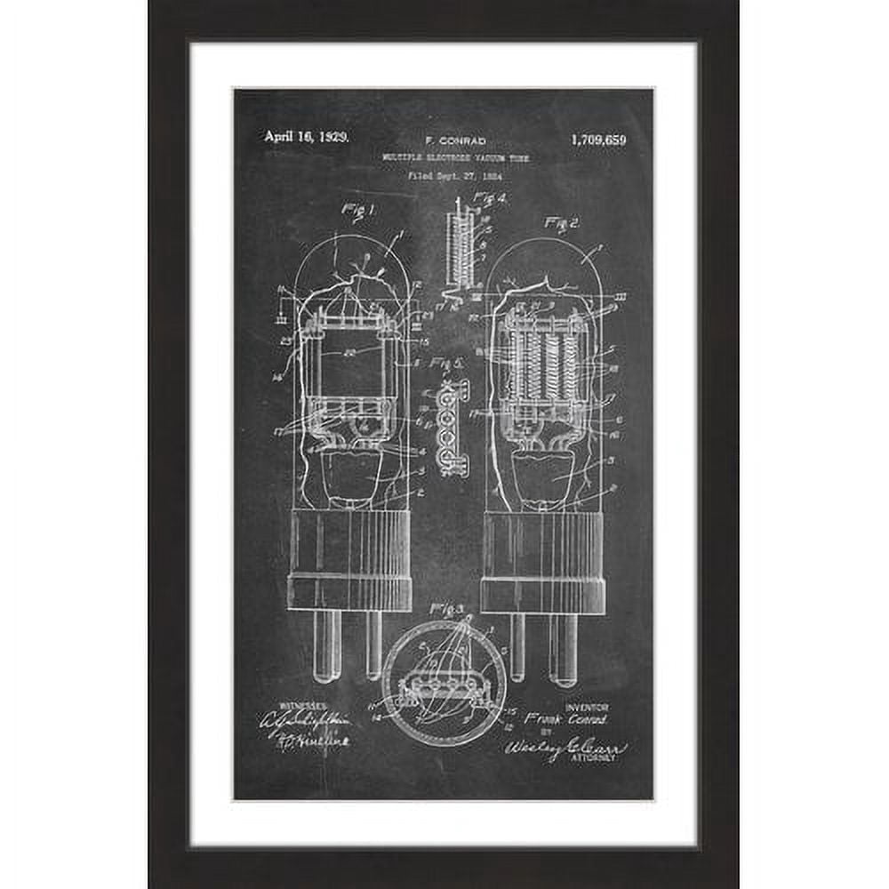 "Vacuum Tube 1924 Chalk" Framed Painting Print