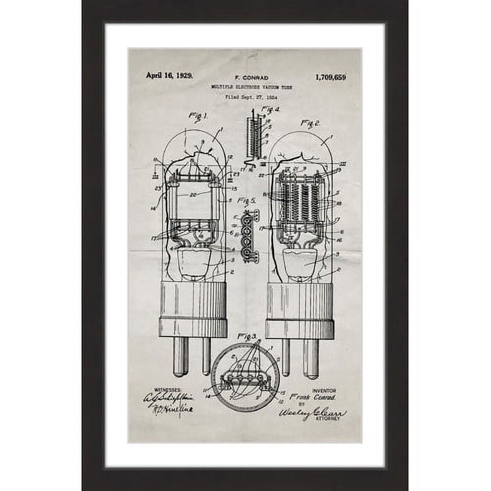 Abstract Black and White Vacuum Tube Canvas Print
