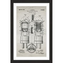 "Vacuum Tube 1924 Old Paper" Framed Painting Print
