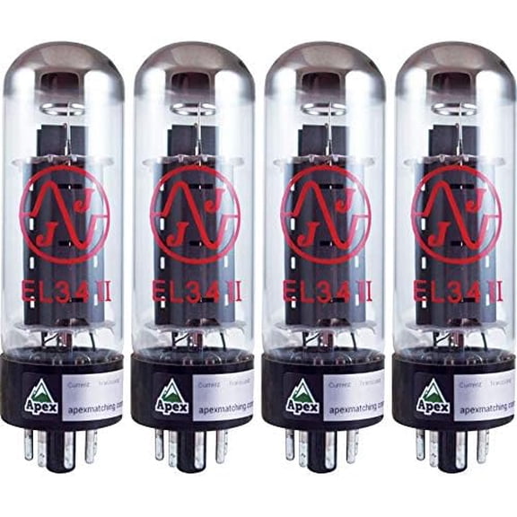 Vacuum Tube - EL34 II, JJ Electronics, Pentode, Apex Matched Quad$$Music
