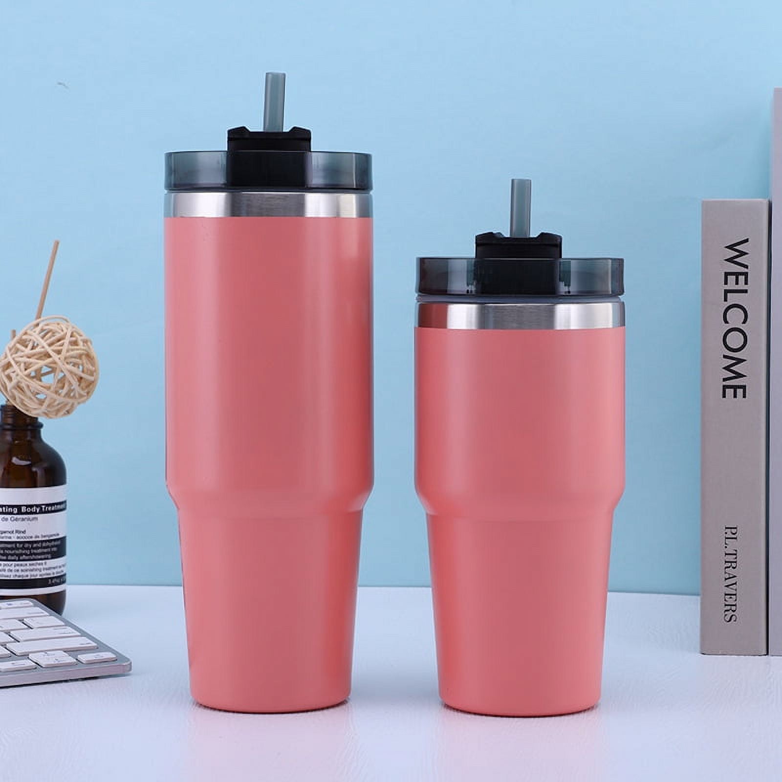 Stainless Steel Water Cup With Lid 30 Oz Car Tumbler Cup With Lid Straw  Vacuum Flask Thermos Beer Cup Travel Coffee Drinking Mug - Mugs - AliExpress