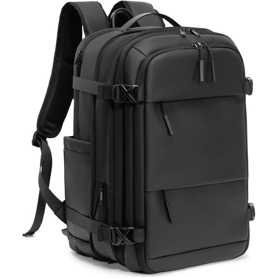 Vacuum laptop bag Compression Backpack Expandable, TSA-Approved Carry- Water-Resistant Design for Travel with air pump (Built in pump, Large)