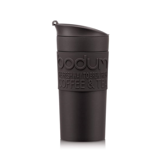 Vacuum travel mug, small, 0.35 l, 12 oz, stainless steel black