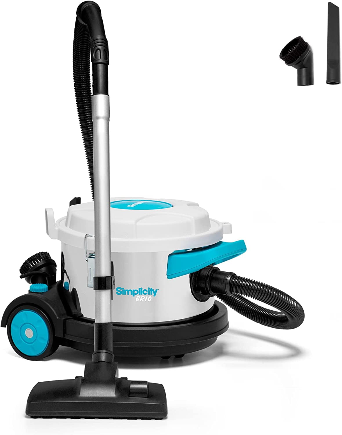 Vacuums Brio Dry Canister Vacuum, Indoor Heavy Duty Vacuum Cleaner with Stainless Steel
