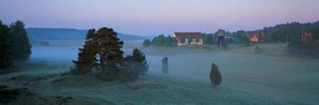 Vada Church Brottby Vada Sjokullar Uppland Sweden Canvas Art - Panoramic Images (36 x 12)