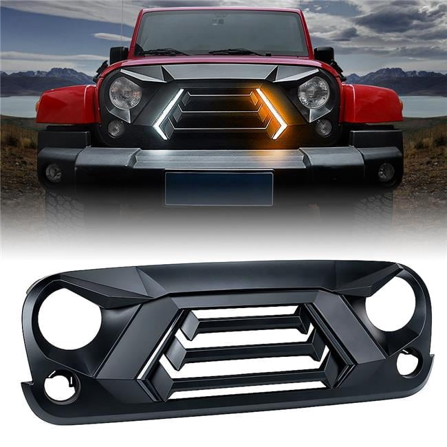 Vader Series Angry Grille with Turn Signal for 2007-2018 Jeep Wrangler ...