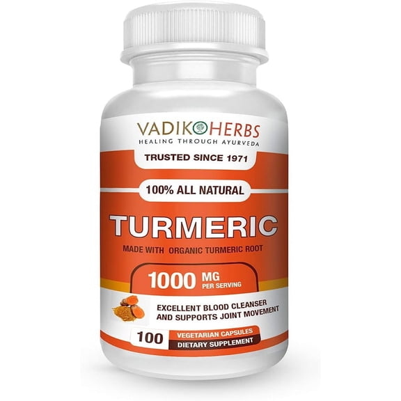 Vadik Herbs Ultra Strength Turmeric (Curcumin) Vegetarian Capsules