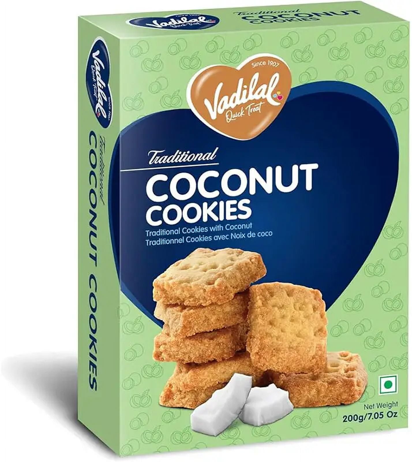 Vadilal Coconut Cookies 7 oz box Pack of 2 - Walmart.com
