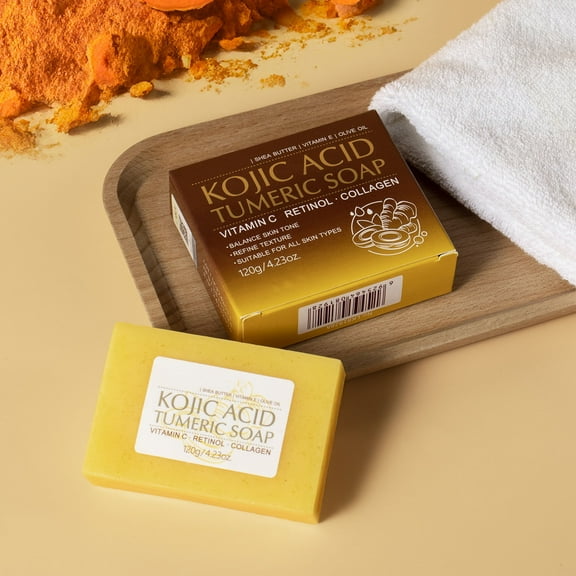 Vadktai 120g Curcumin Ginger Yellow Soap Cleanses Facial Brightens And Cleanses Face Soap