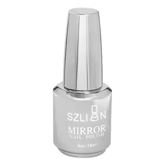 Vadktai 18ml Mirror Nail Polish, Bright Colorful Nail Polish for Nail Art, Longlasting Mirror Effect Nail Glue, Gorgeous Reflective Manicure Nail Lacquers, 0.61 fl oz