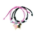 thumbnail image 1 of Vadktai 2pcs Matching Bracelets, Butterfly Friendship Bracelets, Adjustable Strand Best Friends Bracelet, Handmade Charm Couples Jewelry Gifts for Women Couples Friend, 1 of 6