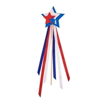 Vadktai 4th Of July Decorations, Red Blue Stars American Independence Day Party Celebrating Sticks With Patriotic Decorations Home Indoor Outdoor Party Supplies