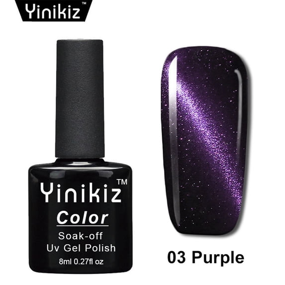 Vadktai 9D Cat Eye Gel Nail Polish with Magnet Galaxy Cateye Chameleon Nail Gel Polish Manicure Soak Off UV Gel DIY Salon Home 8ml