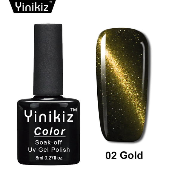 Vadktai 9D Cat Eye Gel Nail Polish with Magnet Galaxy Cateye Chameleon Nail Gel Polish Manicure Soak Off UV Gel DIY Salon Home 8ml