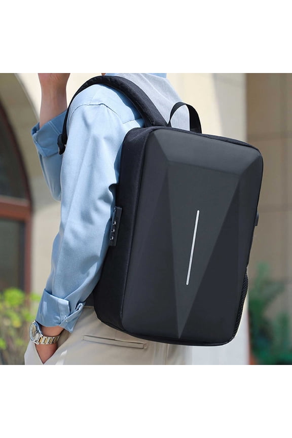 Anti-theft Hardshell Mens Laptop Backpack, Waterproof Travel Backpacks Fit 15.6 Inch Carry on Backpack Daypack with USB Charging Port