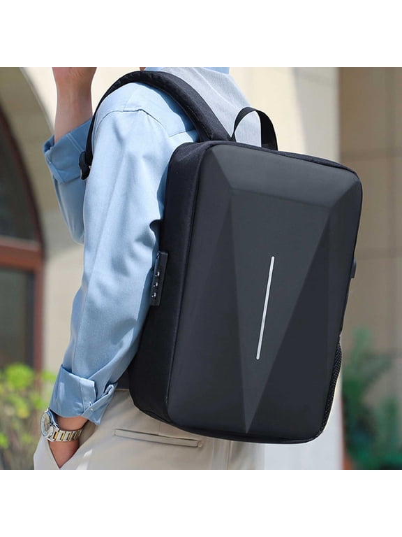 Anti-theft Hardshell Mens Laptop Backpack, Waterproof Travel Backpacks Fit 15.6 Inch Carry on Backpack Daypack with USB Charging Port