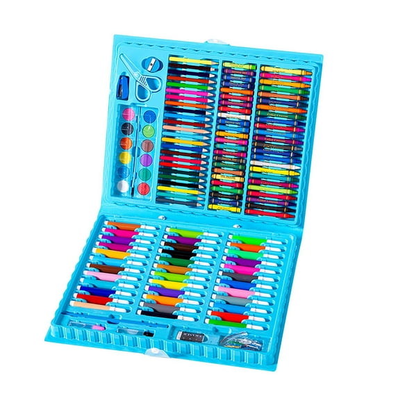 Vadktai Art Kit, Drawing Painting Art Supplies for Kids Girls Boys Teens, Gifts Art Set Case Includes Oil Pastels, Crayons, Colored Pencils, Watercolor Cakes
