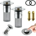 thumbnail image 1 of Vadktai Bathroom Sink Stopper for 1.02-1.2 Inch, Pop Up Sink Drain Filter with Removable Stainless Steel Filter Basket Hair Catcher, for Bathroom Sink Stopper Replacement, 1 of 2